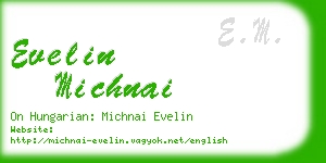 evelin michnai business card